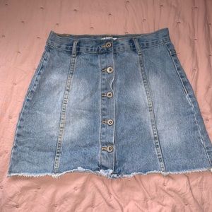 Button up jean skirt